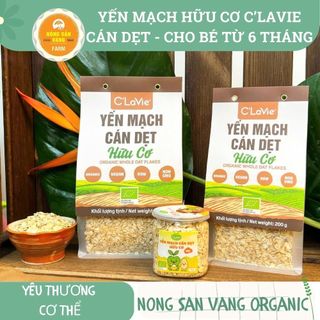[MẪU MỚI] YẾN MẠCH HỮU CƠ CÁN DẸT C'LAVIE - CHO BÉ ĂN DẶM TỪ 6 THÁNG