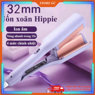 Máy uốn tóc xoăn sóng nước, máy tạo kiểu tóc xoăn 322mm tích hợp ion bảo vệ tóc 4 chế độ nhiệt