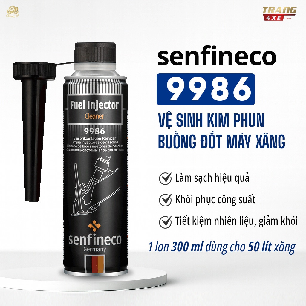 Senfineco 9986 Fuel Injector Cleaner – Dung dịch vệ sinh buồng đốt & kim phun xăng [300 ml]