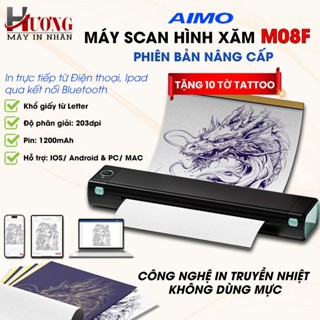  Máy Scan In Hình Xăm M08F  PHIÊN BẢN NÂNG CẤP  - Kết nối không dây Bluetooth in từ iPhone ,iPad USB 