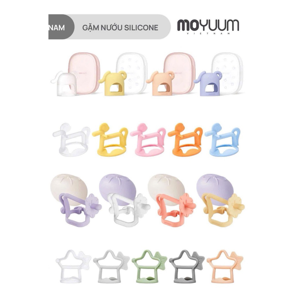 Gặm Nướu Moyuum - Gặm Nướu Cho Bé Anna Lucy Hình Chim Vịt Thành Phần Silicon An Toàn Cho Bé Từ 3 Tháng Tuổi