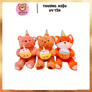  Gấu Bông Teddy Đội Nón Happy Birthday Ôm Bánh Kem 40cm Hàng Cao Cấp Mềm Mịn Đáng Yêu Món Quà Dành Cho Mọi Lứa Tuổi 