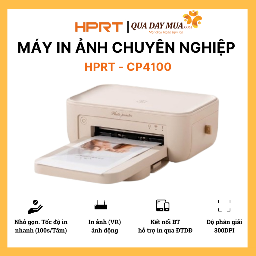 Máy in ảnh HPRT-CP4100 - Tốc Độ In Nhanh, Độ Phân Giải Cao, In Thăng Hoa Nhiệt, In Ảnh VR