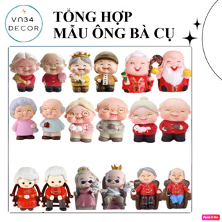 Các mẫu Ông Bà Trang Trí Bánh Kem Bánh Sinh Nhật, Mô Hình Ông Bà Decor Bánh Tiệc