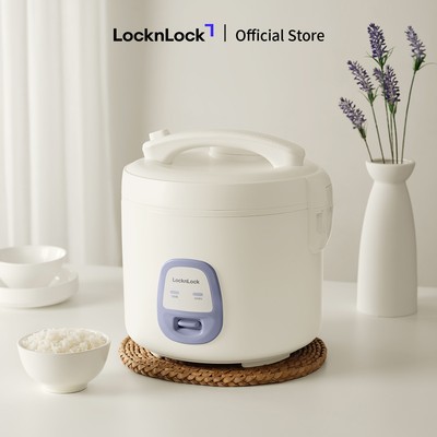 Nồi cơm điện Locknlock Electric rice cooker EJR462IVY công suất 700W dung tích1.8L - Màu ngà