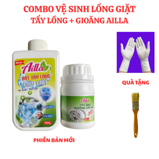 Combo Vệ Sinh Lồng Giặt Tẩy Lồng Máy Giặt Ailla Tẩy Mốc Gioăng Cao Su Máy Giặt Ailla Siêu Sạch