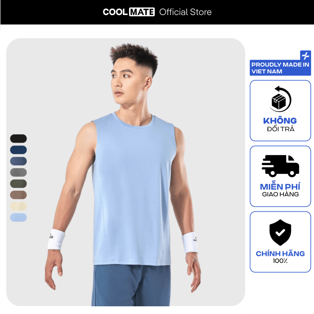 [Mua 2 giảm 50%-OUTLET - KHÔNG ĐỔI TRẢ]Áo sát nách thể thao nam Promax mát tối đa Coolmate
