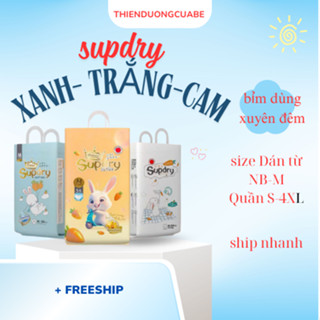 Tã Bỉm dán quần SUPDRY Trắng/ Xanh/cam full size NB80/S72/M66/L60/L58/XL52/XXL50/XXXL46/4XL