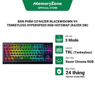 Bàn phím cơ không dây Razer Blackwidow V4 Tenkeyless HyperSpeed RGB Hotswap (Razer Sw) - Bảo hành 24 tháng