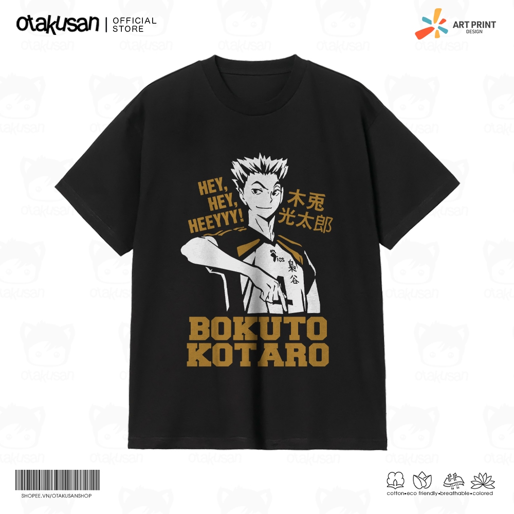 Áo thun Unisex Haikyuu Vua Bóng Chuyền Bokuto Color Art Cotton 100% ngắn tay