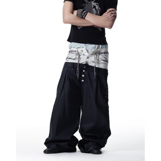 DOUBLE WAIST DIRTY JEANS