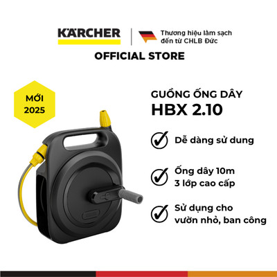 Guồng ống dây tưới vườn Karcher HBX 2.10 với dây dài 10M - Phiên bản cải tiến của CR 3.110