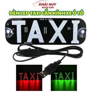  Đèn Led TAXI Thay Đổi 2 Màu Gắn Kính Ô Tô Đèn Báo Chữ TAXI Gắn Kính Lái Xe Hơi Chân USB Chuyên Dụng 