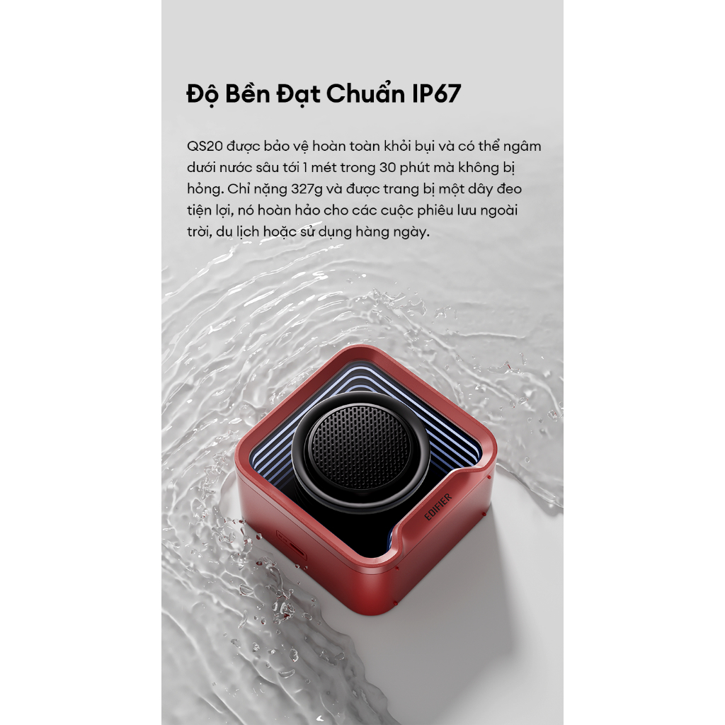 Loa Bluetooth EDIFIER QS20 | Công Suất 6W | Sử Dụng Đến 18H | Bluetooth 6.0 | Bảo Hành 15 Tháng | BigBuy360 - bigbuy360.vn