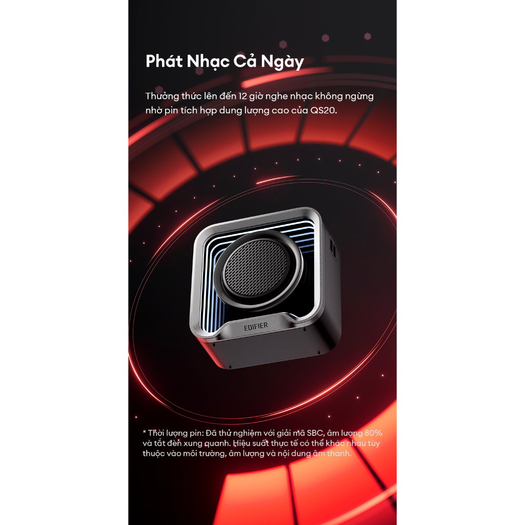 Loa Bluetooth EDIFIER QS20 | Công Suất 6W | Sử Dụng Đến 18H | Bluetooth 6.0 | Bảo Hành 15 Tháng | BigBuy360 - bigbuy360.vn