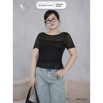 Áo thun mỏng 2 lớp BIGSIZE (55kg đến 95kg) – 25HSAP020 - [BU Bigsize Young]