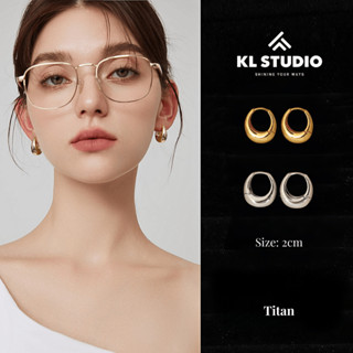 Khuyên Tai Titan Không Gỉ Dáng Tròn, Bông Tai Tròn Đơn Giản, Hoa Tai Khoen Tròn Dày KL.STUDIO - E188