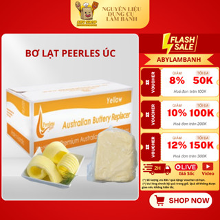  BƠ LẠT PEERLES ÚC 250g -1kg bơ Peerles làm bánh bơ nhạt bơ lạt làm bánh quy butter unsalt 