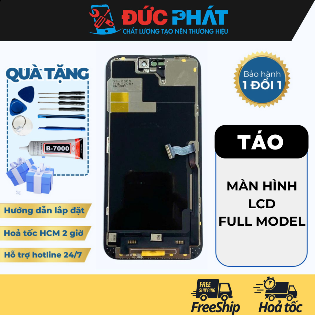 Bộ Màn Hình Thay Thế LCD chuẩn tương thích cho X/XS/XR/XSM/11/11PR/12/12PR/13/13PR (tặng keo dán và tool sửa)