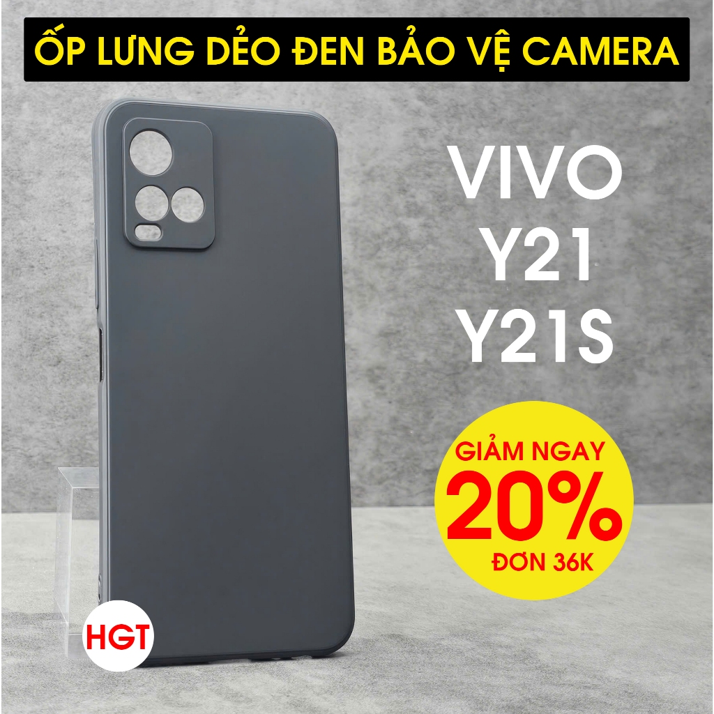 Ốp lưng Vivo Y21 - Y21S- Y33S Dẻo đen cao cấp bảo vệ camera