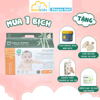  Tã bỉm UalaRogo sợi tre mềm mại chống tràn thấm hút đủ size NB60 S62 M52 M48 L42 XL40 XXL38 3XL34 cho bé 4-30KG 
