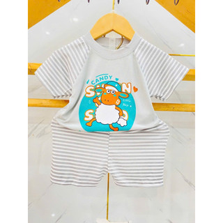 bộ thun lạnh mẫu sọc cho bé
