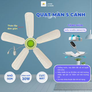 Quạt màn 5 cánh Model 1060 Đường kính quạt 80 cm