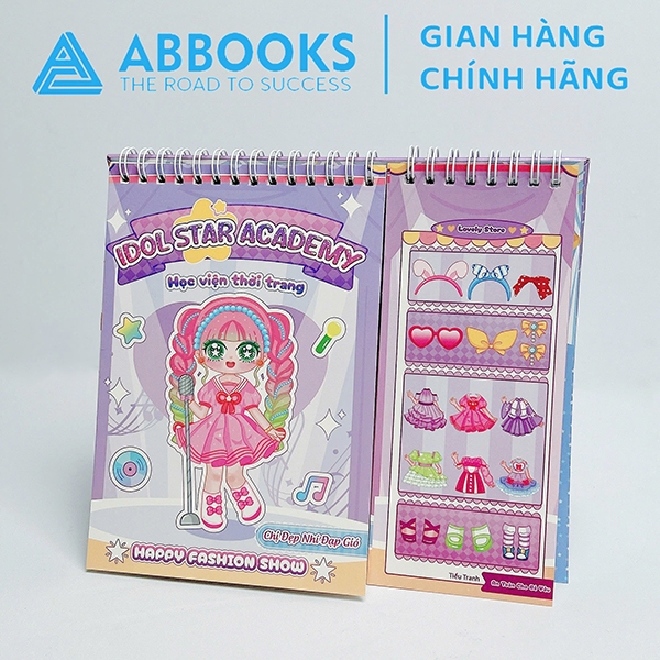 Sổ Sticker Thay Đồ Idol Star Academy Cho Bé | Sticker Thời Trang Công Chúa - ABBOOKS