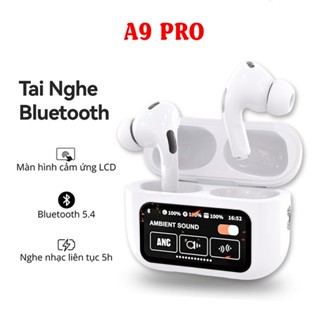 Tai Nghe Bluetooth A9 Pro Anc Enc, Tai Nghe Không Dây Tai Nghe Chống Ồn Màn Hình Cảm Ứng, Âm Thanh Nổi Bass Mạnh