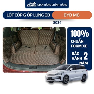  Thảm lót cốp và ốp lưng ghế 6D BYD M6 2024 - Đến nay ZKAPET  7 chỗ  