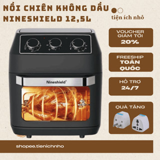  Nồi Chiên Không Dầu NINESHIELD 12,5L KB-1202 - Bảo hành 12 Tháng - Tiện Ích Nhỏ Store 