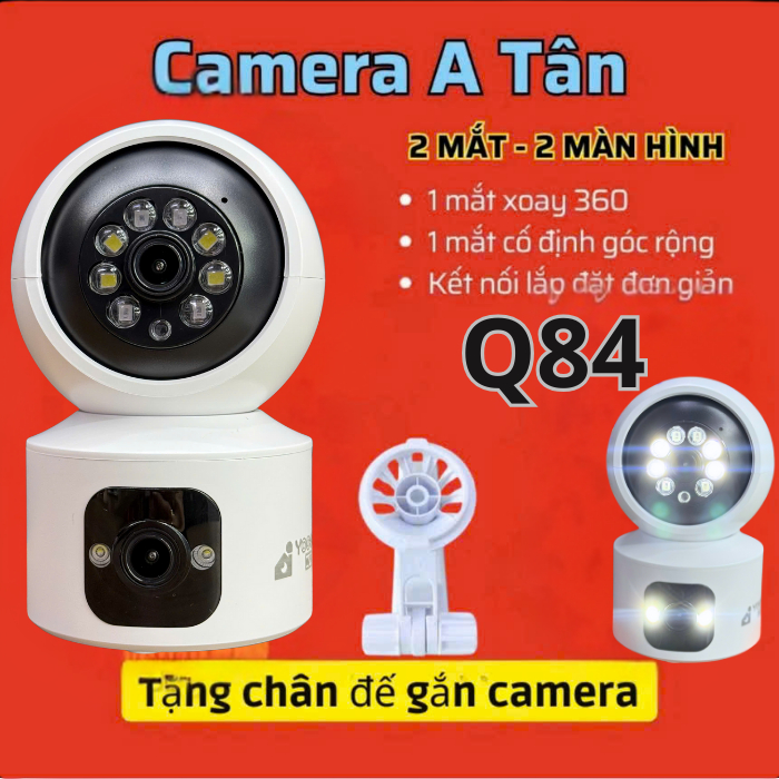 CAMERA YOOSEE 2 MẮT Q84 TRONG NHÀ, QUAN SÁT RÕ NGÀY VÀ ĐÊM, KÈM THẺ NHỚ, BẢO HÀNH 1 NĂM