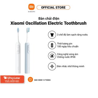 Bàn chải điện sóng âm Xiaomi Oscilliation Xanh/Trắng | 3 chế độ làm sạch | Pin đến 180 ngày | Nhắc thông minh