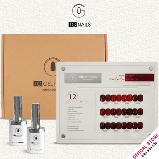  Set sơn gel 12 màu đỏ hãng TG tặng kèm bảng màu 