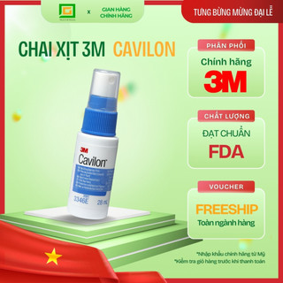 Chai xịt 3M Cavilon No Sting Barrier Film 28ml phục hồi da, chống viêm loét do dịch tiết, nước tiểu