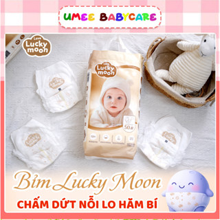 Tã Bỉm Quần Dán Lucky Moon Siêu Mỏng Mềm Mại, Thấm Hút Tốt Đủ Size Cho Bé 4-30kg - Umee Babycare