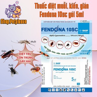 Thuốc diệt muỗi, ruồi, kiến, gián, bọ chét fendona 10sc gói 5ml