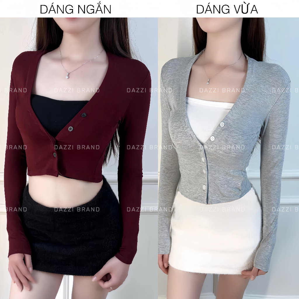 [MỞ BÁN] Áo khoác Cardigan có khuy chất cotton co dãn DAZZI Women K01-2 | BigBuy360 - bigbuy360.vn