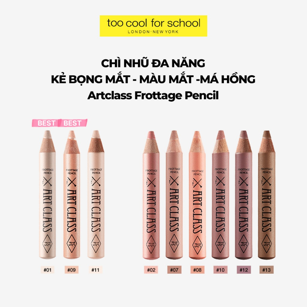   Trong Live   Chì Kẻ Bọng Mắt Đa Năng Too Cool For School Artclass Frottage Pencil  Kèm Chuốt  Nhũ Mịn Lâu 