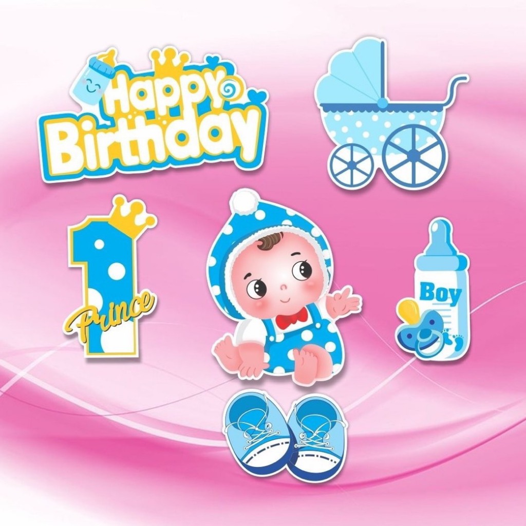 5 Set Cắm Giấy- Thôi Nôi Princess Số 1- Phụ Kiện Sinh Nhật,Trang Trí Bánh Kem,Bánh Sinh Nhật