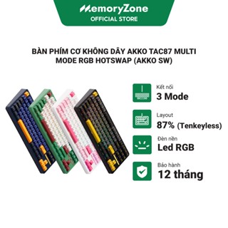 Bàn phím cơ không dây AKKO TAC87 Multi Mode RGB Hotswap (AKKO Sw) - Bảo hành 12 tháng