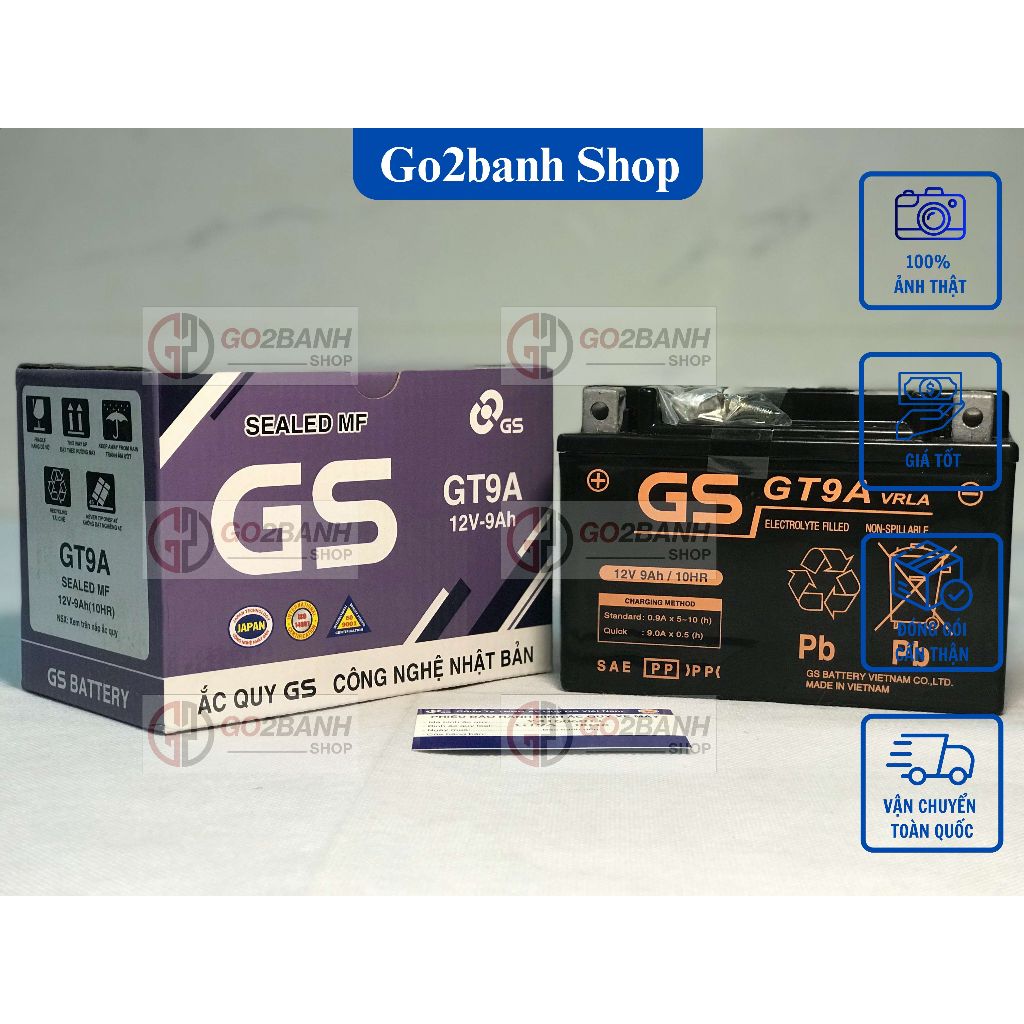 Bình ắc quy GS GT9A Spacy, Attila Victoria từ 2006, Attila Elizabeth (12V-9Ah)