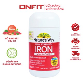 Viên Uống Bổ Sung Sắt Nature's Way High Strength Iron (30 Viên) Bổ Sung Sắt, Vitamin B và C | ONFIT