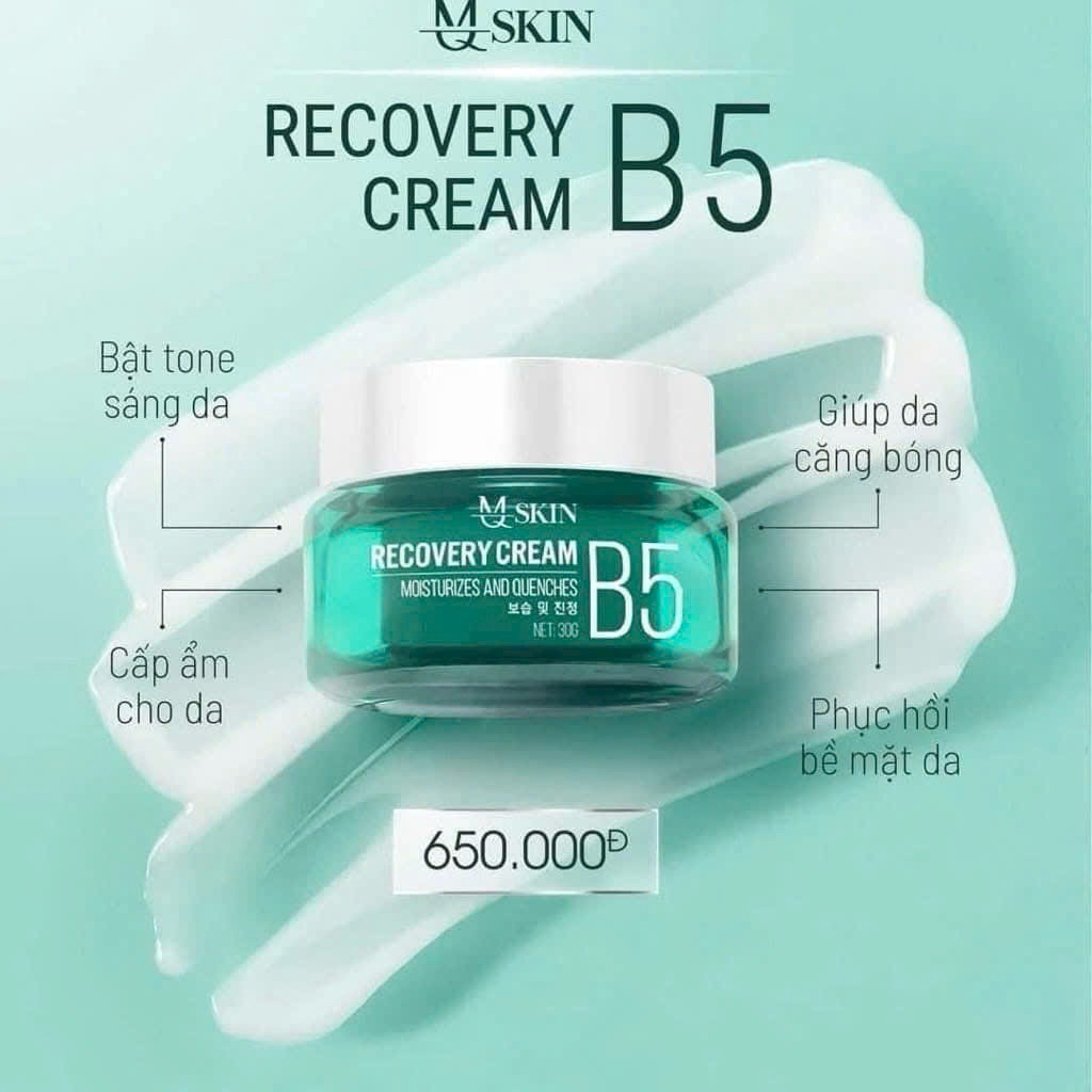 [CHÍNH HÃNG]Kem B5 MQ Skin Recovery Cream B5 Mqskin dưỡng ẩm xóa nhăn phục hồi da sau xài tái tạo da