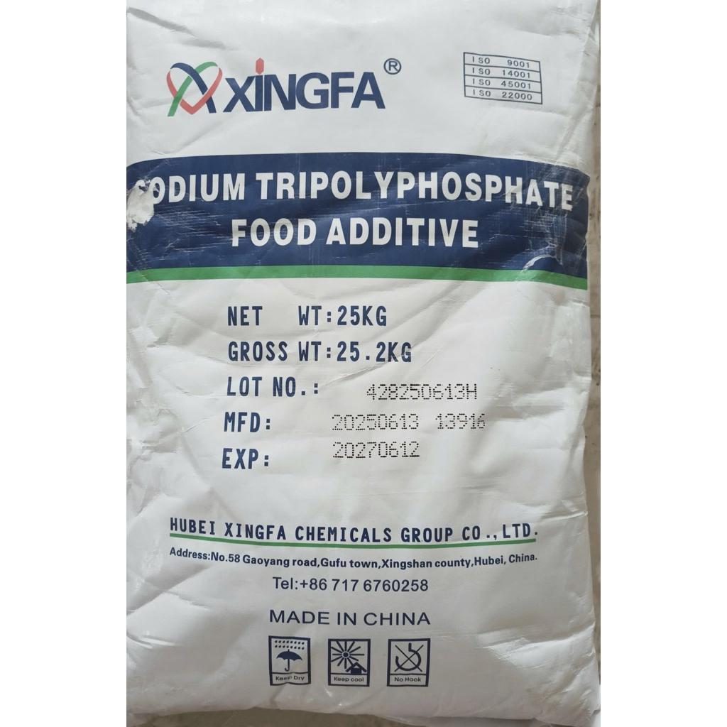 STPP, Na5P3O10, SodiumTripolyphosphate, phụ gia tạo độ dai, giòn cho thực phẩm.