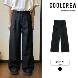Quần Âu Ống Rộng Chuẩn Form Hàn COOLCREW Nam Nữ Vải Âu Cạp Cao Trend 2025 - QUẦN TÂY