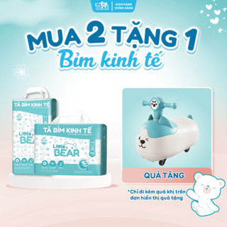 [TẶNG XE CHÒI MÈO Ú] 2 bịch tã bỉm quần/dán LITTLE BEAR ECO mỏng thoáng NB/S/M/L/XL/XXL/XXXL