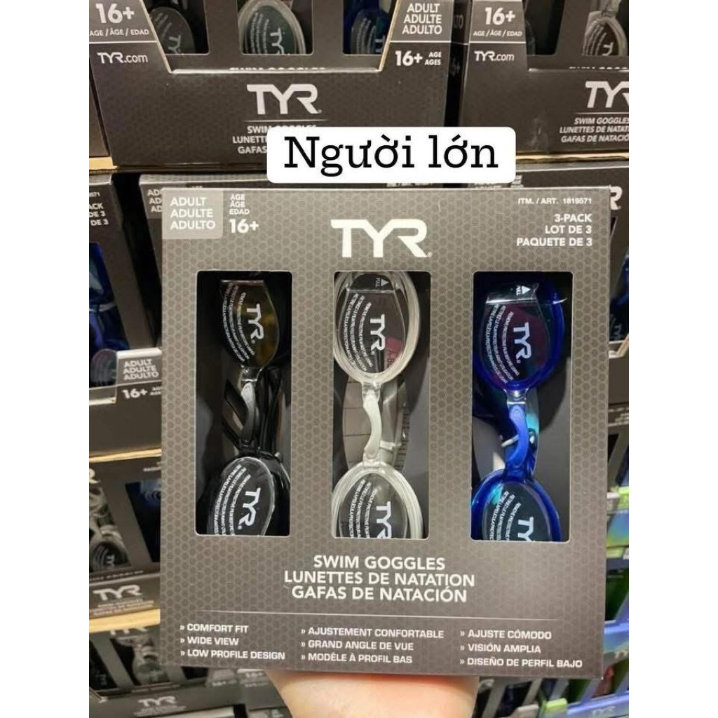 Set 3 kính bơi TYR