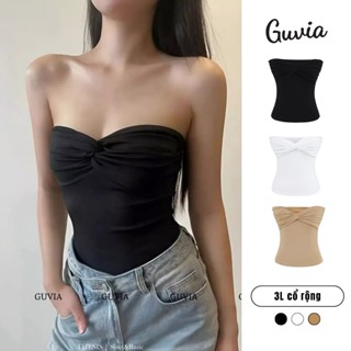  Áo Ống Xoắn Ngực Áo Quây Chất Thun Tăm Ôm Body Áo Xoắn Ốc Form Dài Vạt Ngang GUVIA ADD99 