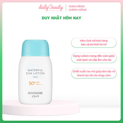 [GIFT] Sữa Chống Nắng Vật Lý Thuần Chay GOONGBE Waterful Sun Lotion Lành Tính Cho Da Nhạy Cảm SPF50+ PA++++ 10gr